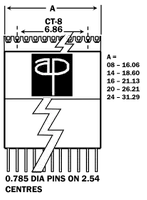 DIL Test Clip Drawing Front